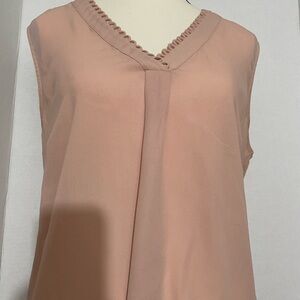 DR2 Pink Pleated Sleeveless Blouse